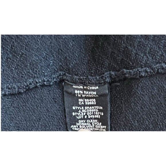 Theory Branteen J Sleeveless Black Fit & Flare Glossed Ponte Knit Dress Size P - Picture 8 of 8